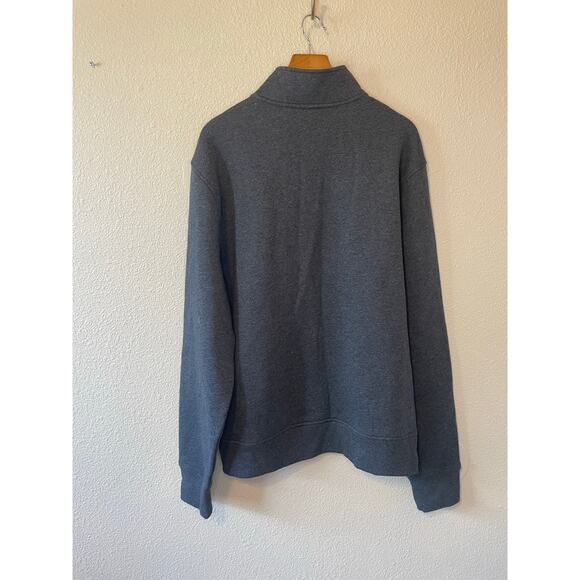 Michael Kors Men's Collared Full Zip Ribbed Navy Blue Cozy Sweatshirt XL - Picture 4 of 10